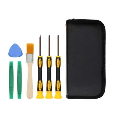 7 IN 1 Torx T8H T6 T10H Screwdriver for Xbox 360 Controller PS3 4 Game Console Repair Kit with Safe Prying Tool Cleaning Brush